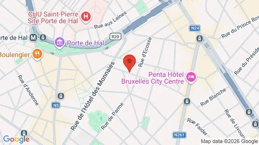 Apartments for rent i Brussels Sint-Gillis - kort over placeringen