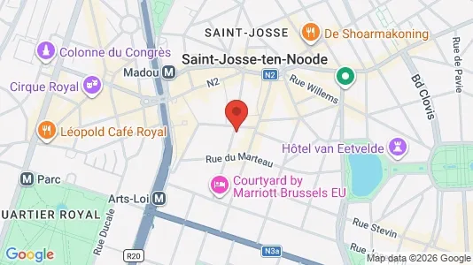 Apartments for rent i Brussels Sint-Joost-ten-Node - kort over placeringen