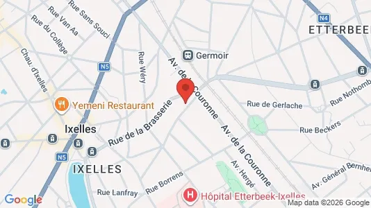 Apartments for rent i Brussels Elsene - kort over placeringen