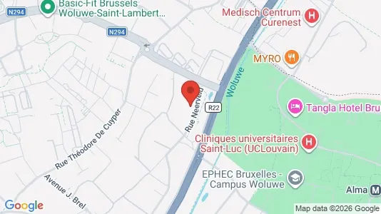 Apartments for rent i Brussels Sint-Lambrechts-Woluwe - kort over placeringen