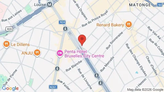 Apartments for rent i Brussels Elsene - kort over placeringen