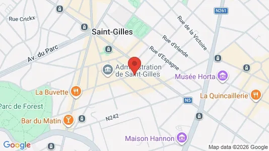 Apartments for rent i Brussels Sint-Gillis - kort over placeringen