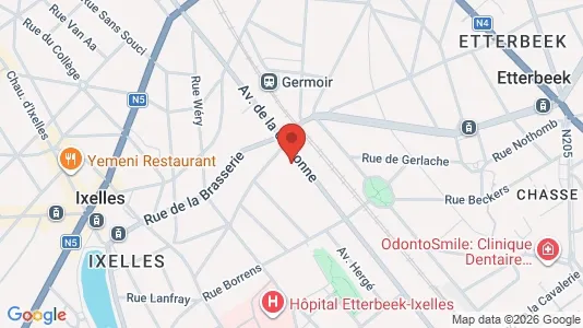 Apartments for rent i Brussels Elsene - kort over placeringen