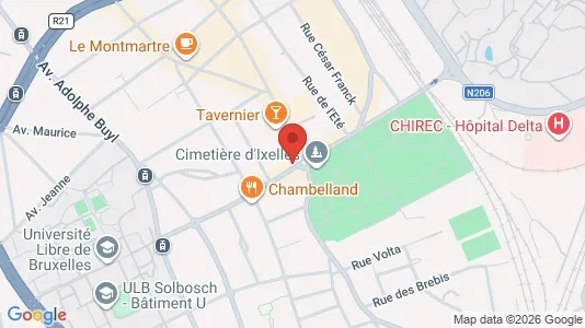 Apartments for rent i Brussels Elsene - kort over placeringen
