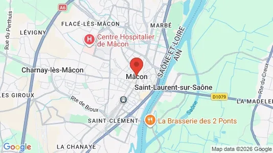 Apartments for rent i Mâcon - kort over placeringen
