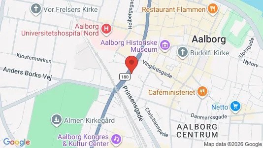 Apartments for rent i Aalborg Center - kort over placeringen