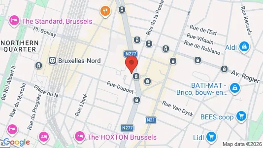 Apartments for rent i Brussels Schaarbeek - kort over placeringen