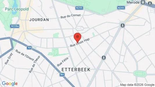 Apartments for rent i Brussels Etterbeek - kort over placeringen
