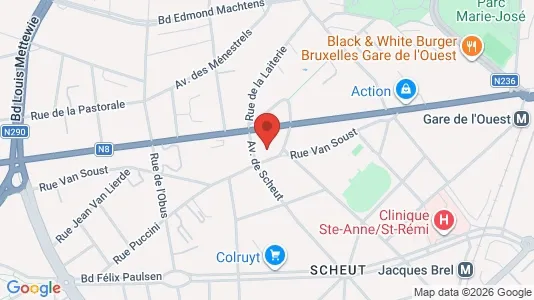 Apartments for rent i Brussels Anderlecht - kort over placeringen