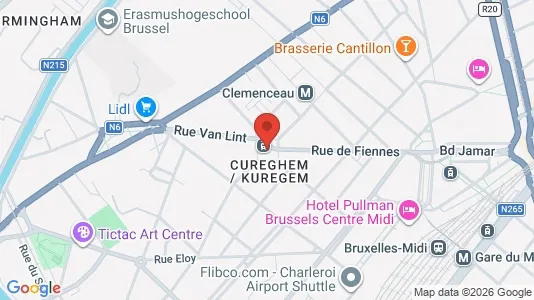 Apartments for rent i Brussels Anderlecht - kort over placeringen