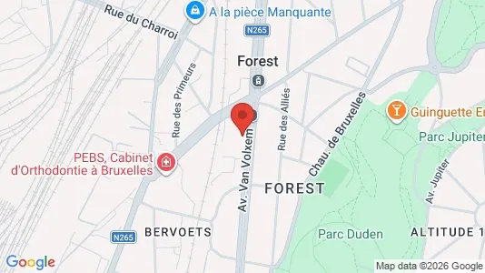 Apartments for rent i Brussels Vorst - kort over placeringen