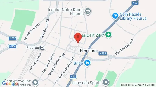 Apartments for rent i Fleurus - kort over placeringen