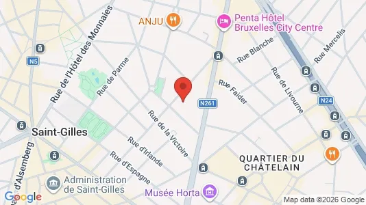 Apartments for rent i Brussels Sint-Gillis - kort over placeringen