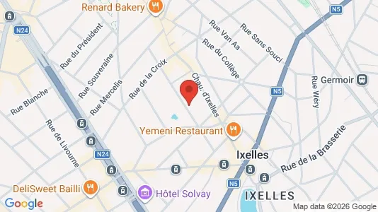 Apartments for rent i Brussels Elsene - kort over placeringen