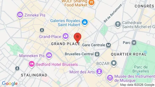 Apartments for rent i Stad Brussel - kort over placeringen