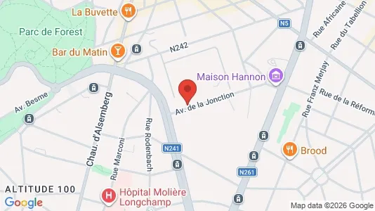 Apartments for rent i Brussels Vorst - kort over placeringen