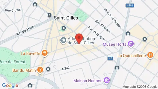 Apartments for rent i Brussels Sint-Gillis - kort over placeringen