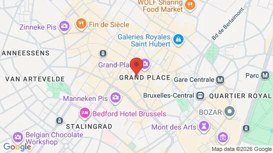 Apartments for rent i Stad Brussel - kort over placeringen