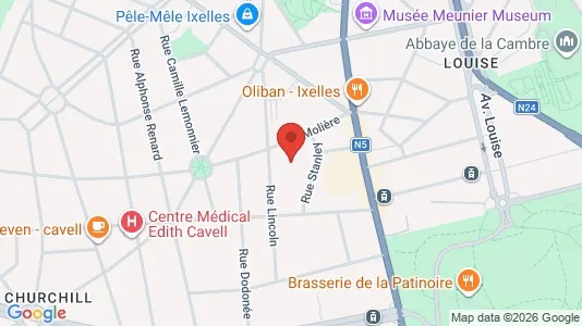 Apartments for rent i Brussels Elsene - kort over placeringen