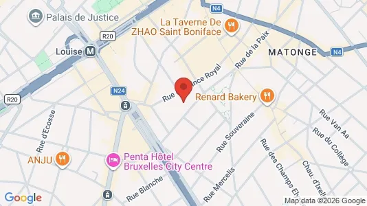 Apartments for rent i Brussels Elsene - kort over placeringen
