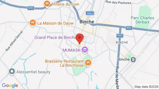 Apartments for rent i Binche - kort over placeringen