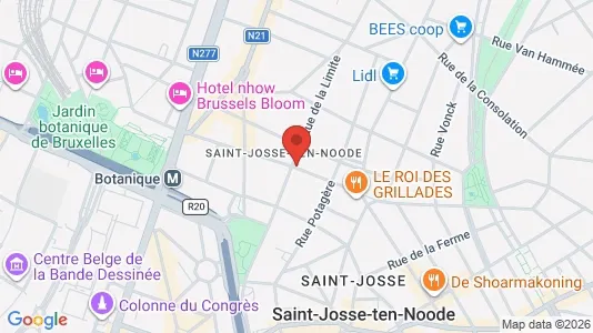 Apartments for rent i Brussels Sint-Joost-ten-Node - kort over placeringen