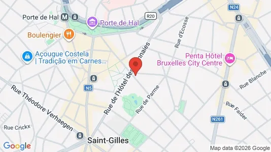 Apartments for rent i Brussels Sint-Gillis - kort over placeringen