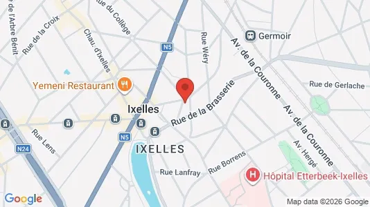 Apartments for rent i Brussels Elsene - kort over placeringen