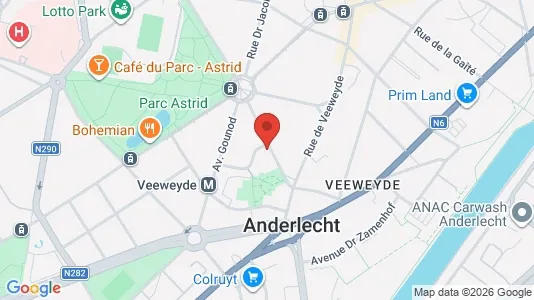 Apartments for rent i Brussels Anderlecht - kort over placeringen