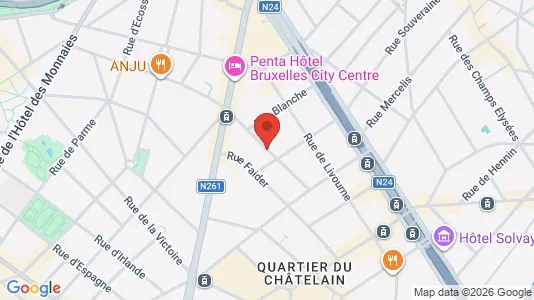 Apartments for rent i Brussels Elsene - kort over placeringen