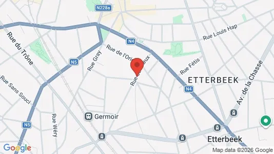 Apartments for rent i Brussels Etterbeek - kort over placeringen