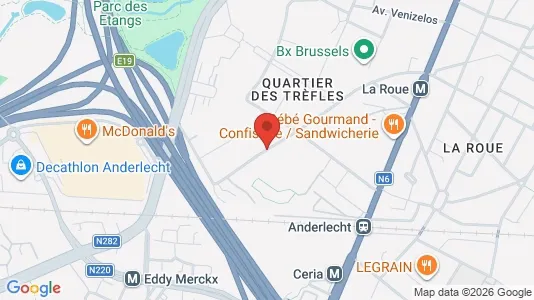 Apartments for rent i Brussels Anderlecht - kort over placeringen