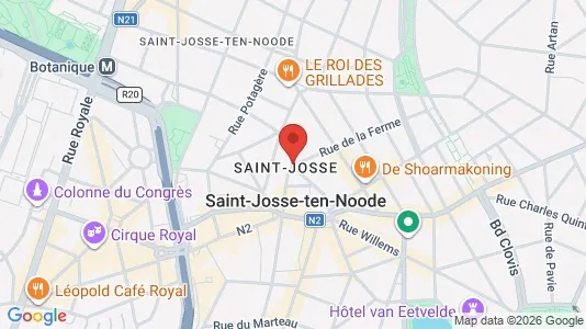 Apartments for rent i Brussels Sint-Joost-ten-Node - kort over placeringen