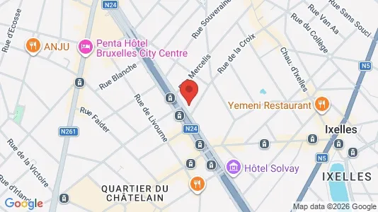 Apartments for rent i Brussels Elsene - kort over placeringen