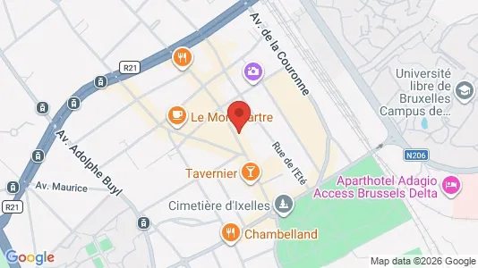 Apartments for rent i Brussels Elsene - kort over placeringen