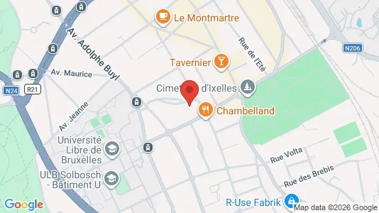 Apartments for rent i Brussels Elsene - kort over placeringen