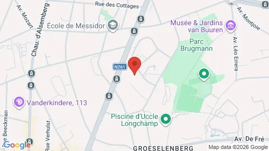 Apartments for rent i Brussels Ukkel - kort over placeringen
