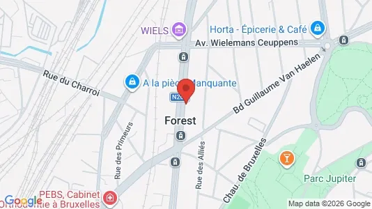 Apartments for rent i Brussels Vorst - kort over placeringen