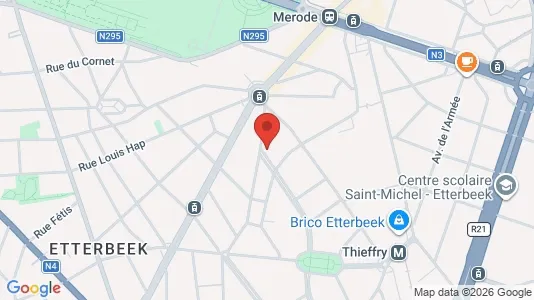Apartments for rent i Brussels Etterbeek - kort over placeringen