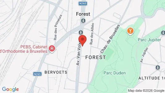 Apartments for rent i Brussels Vorst - kort over placeringen