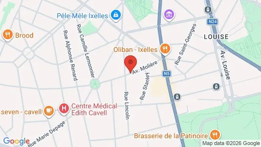 Apartments for rent i Brussels Elsene - kort over placeringen