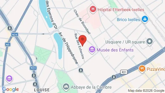 Apartments for rent i Brussels Elsene - kort over placeringen