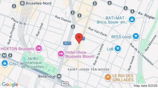 Apartments for rent i Brussels Sint-Joost-ten-Node - kort over placeringen