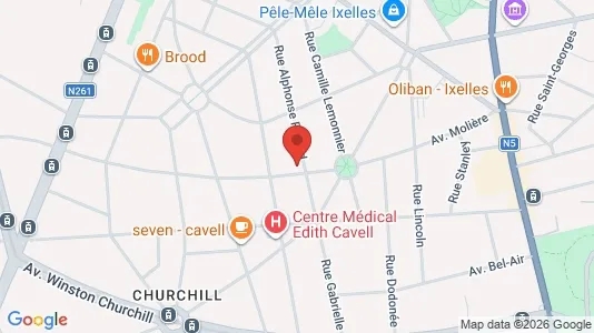 Apartments for rent i Brussels Ukkel - kort over placeringen