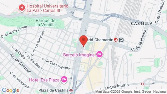 Apartments for rent i Madrid Chamartín - kort over placeringen