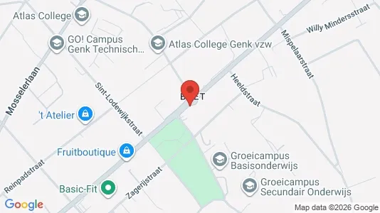 Apartments for rent i Genk - kort over placeringen