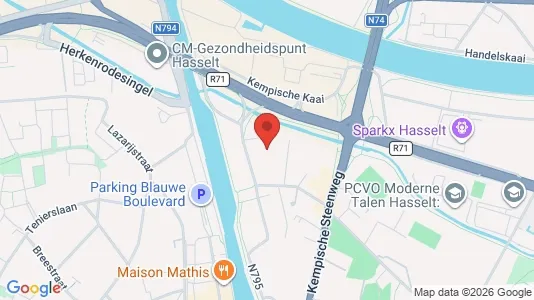 Apartments for rent i Hasselt - kort over placeringen