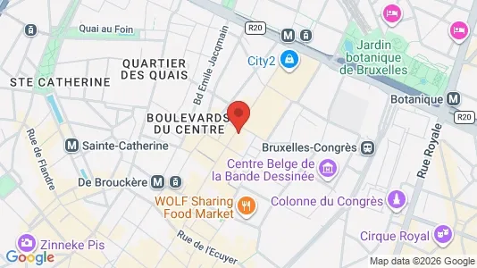Apartments for rent i Stad Brussel - kort over placeringen