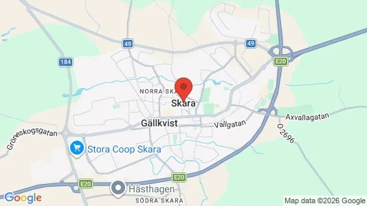 Houses for rent i Skara - kort over placeringen