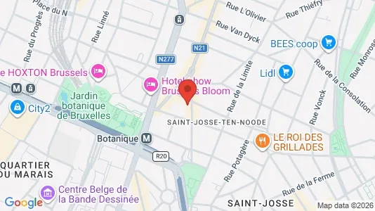 Apartments for rent i Brussels Sint-Joost-ten-Node - kort over placeringen
